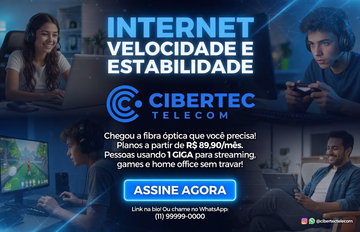 Internet para games, streaming e home office